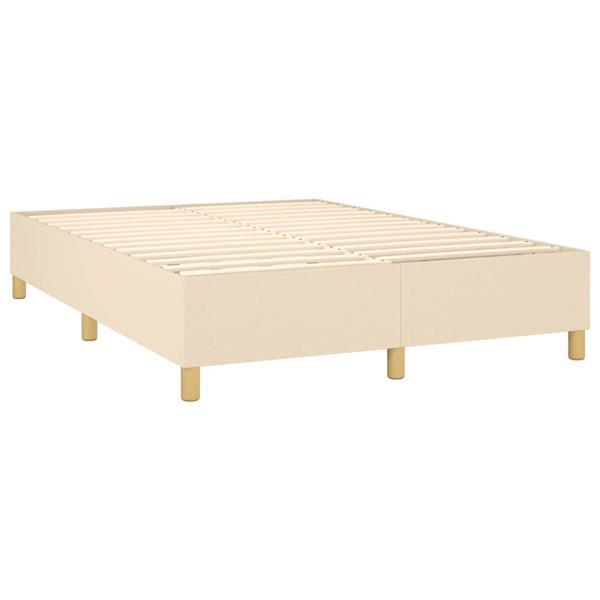 Grote foto vidaxl sommier tapissier avec matelas et led cr me 140x200 c huis en inrichting bedden