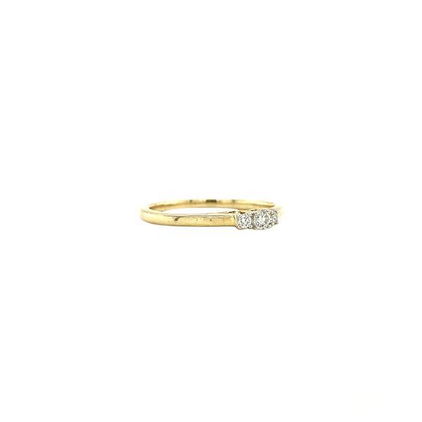 Grote foto gouden ring met diamant 14 krt kleding dames sieraden