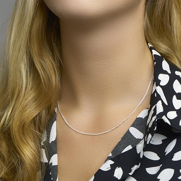 Grote foto gourmet collier van zilver dikte 1 8mm lengte 45cm kleding dames sieraden