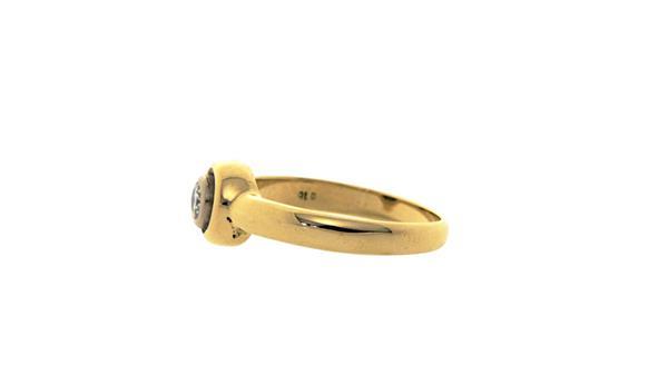 Grote foto gouden solitair ring met diamant 14 krt kleding dames sieraden