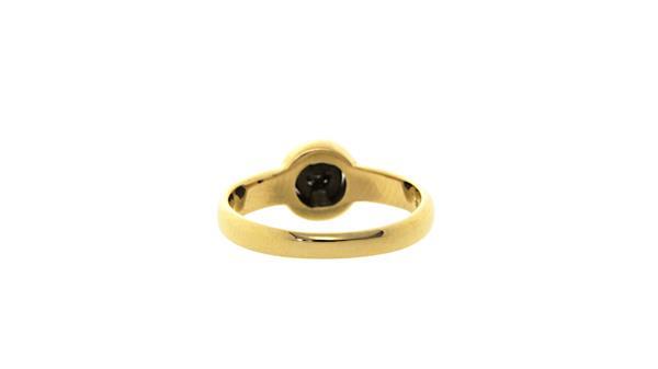 Grote foto gouden solitair ring met diamant 14 krt kleding dames sieraden