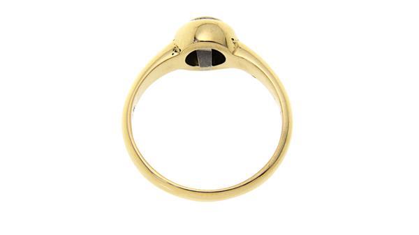 Grote foto gouden solitair ring met diamant 14 krt kleding dames sieraden