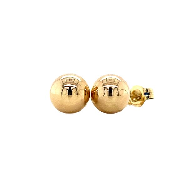 Grote foto gouden bolletjes oorstekers 14 krt kleding dames sieraden