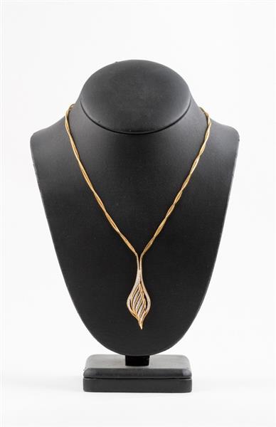 Grote foto gouden collier met 30 briljanten kleding dames sieraden