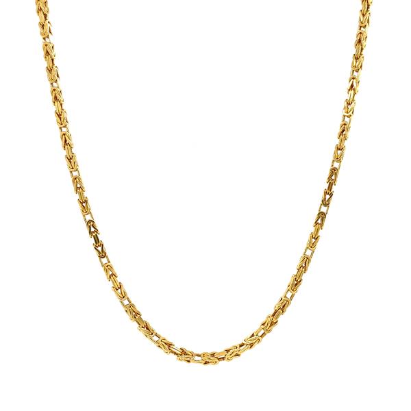 Grote foto gouden collier koningsschakel 49 cm 18 krt kleding dames sieraden