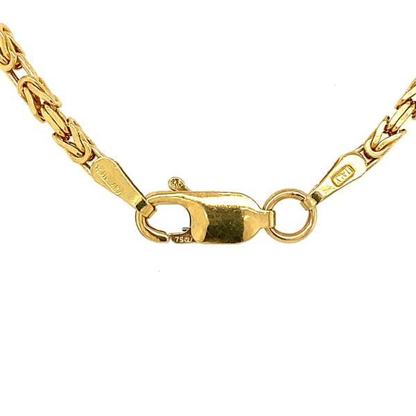 Grote foto gouden collier koningsschakel 49 cm 18 krt kleding dames sieraden