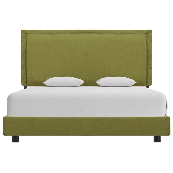 Grote foto vidaxl bedframe stof groen 140x200 cm antiek en kunst stoelen en banken