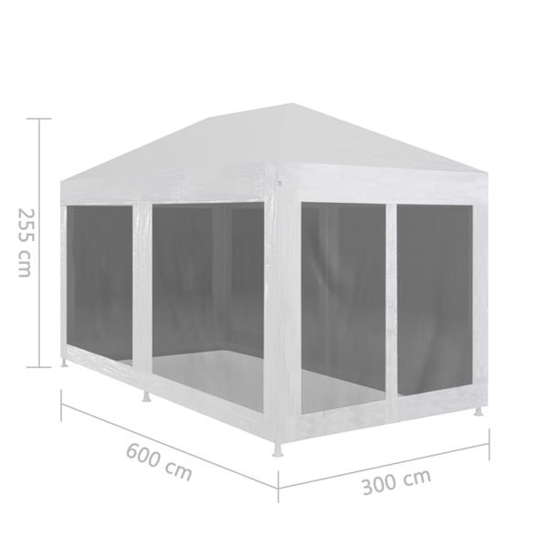 Grote foto vidaxl partytent met 6 mesh zijwanden 6x3 m tuin en terras overige tuin en terras