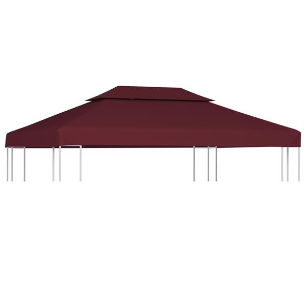 Grote foto vidaxl prieeldak 2 laags 4x3m 310 g m bordeaux tuin en terras overige tuin en terras