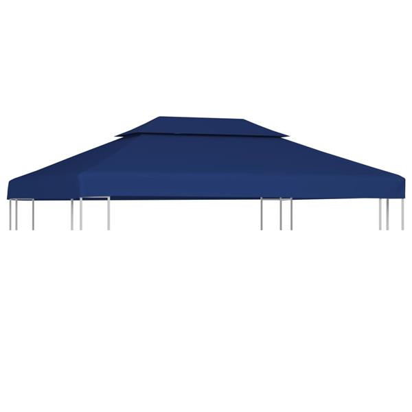 Grote foto vidaxl prieeldak 2 laags 4x3m 310 g m blauw tuin en terras overige tuin en terras