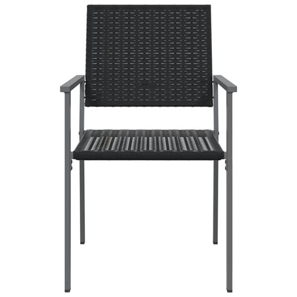 Grote foto vidaxl tuinstoelen 4 st 54x62 5x89 cm poly rattan zwart tuin en terras tuinmeubelen