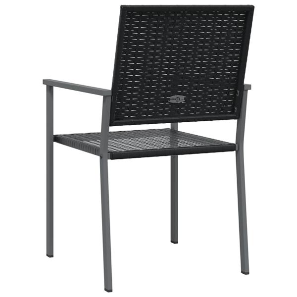 Grote foto vidaxl tuinstoelen 4 st 54x62 5x89 cm poly rattan zwart tuin en terras tuinmeubelen