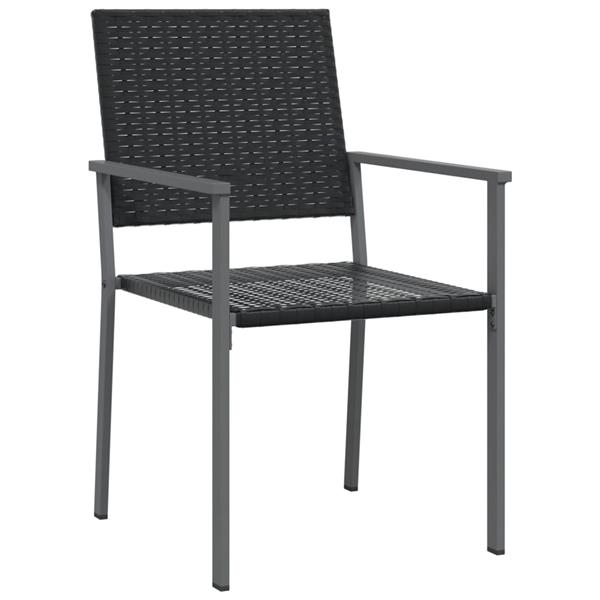 Grote foto vidaxl tuinstoelen 6 st 54x62 5x89 cm poly rattan zwart tuin en terras tuinmeubelen