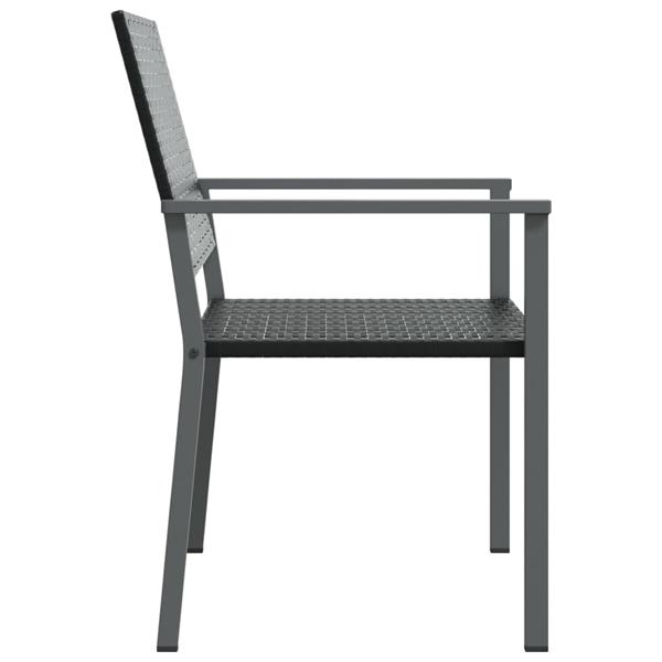 Grote foto vidaxl tuinstoelen 6 st 54x62 5x89 cm poly rattan zwart tuin en terras tuinmeubelen