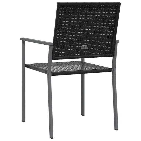 Grote foto vidaxl tuinstoelen 6 st 54x62 5x89 cm poly rattan zwart tuin en terras tuinmeubelen