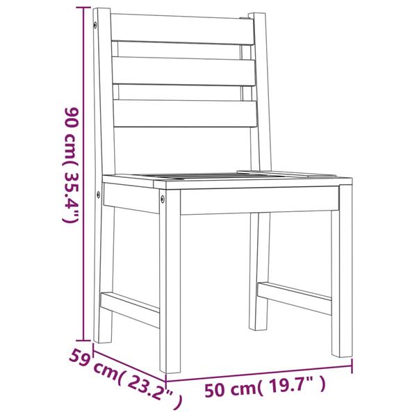 Grote foto vidaxl tuinstoelen 4 st massief teakhout tuin en terras tuinmeubelen