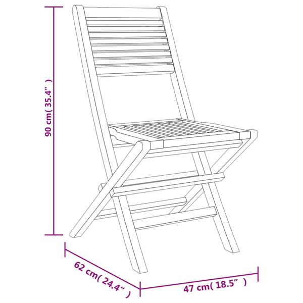 Grote foto vidaxl tuinstoelen inklapbaar 4 st 47x62x90 cm massief teakhout tuin en terras tuinmeubelen