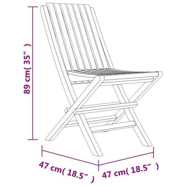 Grote foto vidaxl tuinstoelen 4 st inklapbaar 47x47x89 cm massief teakhout tuin en terras tuinmeubelen