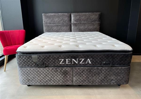 Grote foto zenza opbergbed 2 persoons in antraciet diamant slaapcomfort huis en inrichting bedden