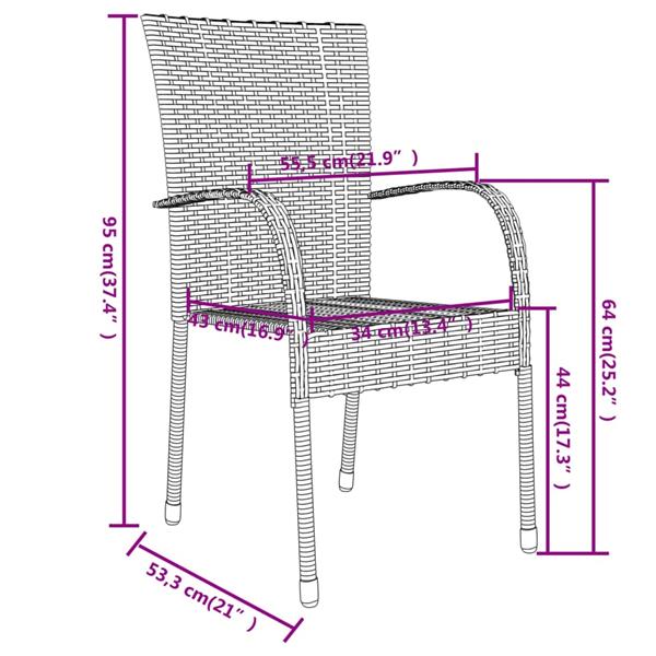 Grote foto vidaxl 3 delige tuinset poly rattan grijs tuin en terras tuinmeubelen