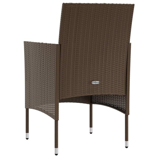 Grote foto vidaxl 8 delige loungeset met kussens poly rattan bruin tuin en terras tuinmeubelen