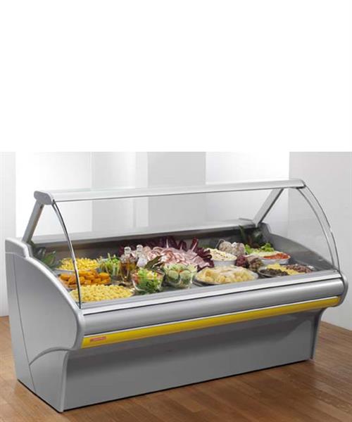 Grote foto koeltoonbank luxe model 258 cm met gebogen glas demo diversen overige diversen