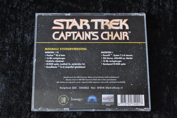 Grote foto star trek captains chair pc game jewel case spelcomputers games overige games