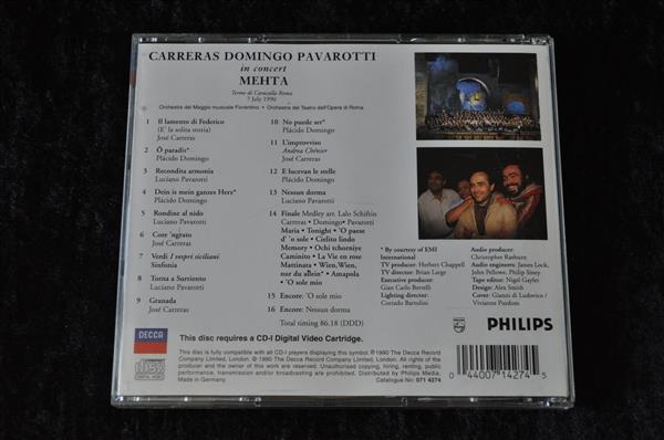 Grote foto carreras domingo pavarotti in concert mehta cdi video cd spelcomputers games overige games