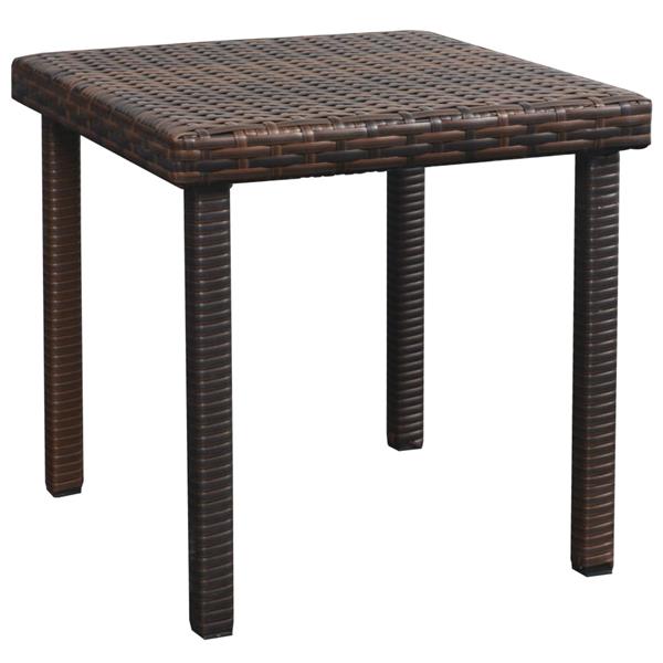 Grote foto vidaxl ligbedden 2 st met tafel poly rattan bruin tuin en terras tuinmeubelen