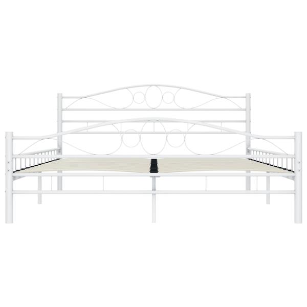 Grote foto vidaxl bedframe metaal wit 140x200 cm antiek en kunst stoelen en banken