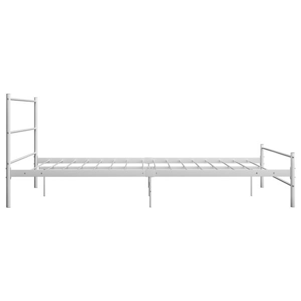 Grote foto vidaxl bedframe metaal wit 140x200 cm antiek en kunst stoelen en banken