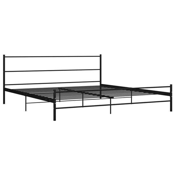 Grote foto vidaxl bedframe metaal zwart 200x200 cm antiek en kunst stoelen en banken