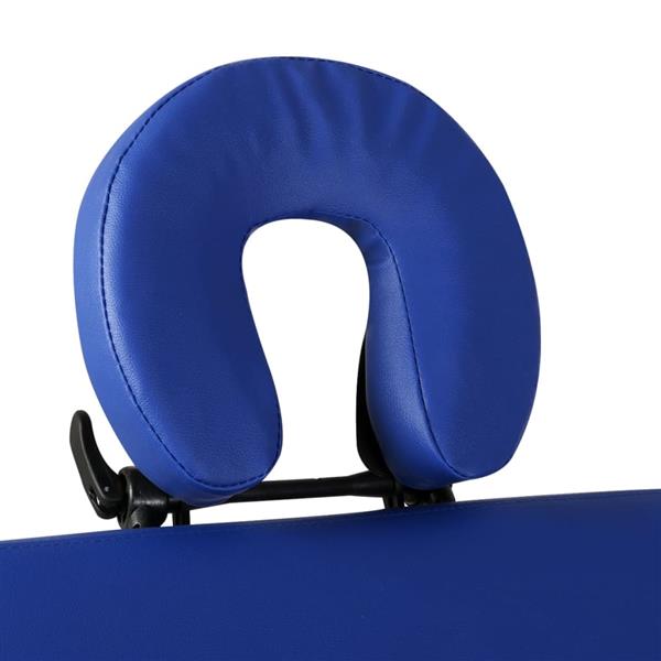 Grote foto vidaxl inklapbare massagetafel 2 zones met houten frame blauw beauty en gezondheid massage