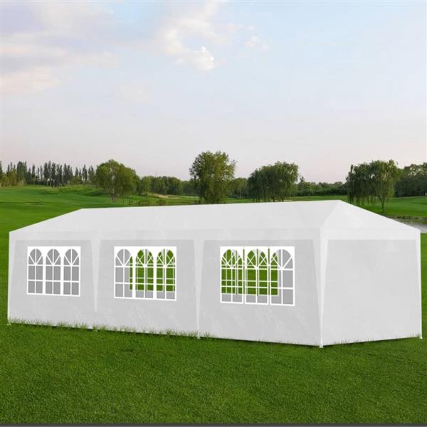 Grote foto vidaxl partytent 3x9 m wit tuin en terras overige tuin en terras