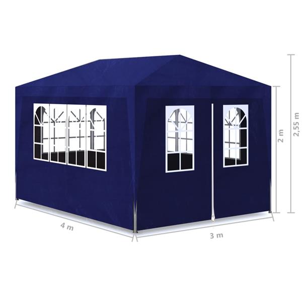 Grote foto vidaxl partytent 3x4 m blauw tuin en terras overige tuin en terras