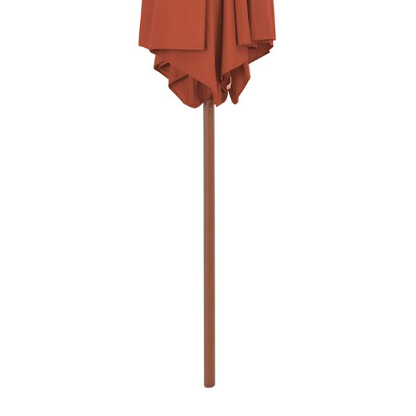 Grote foto vidaxl parasol met houten paal 270 cm terracotta tuin en terras overige tuin en terras