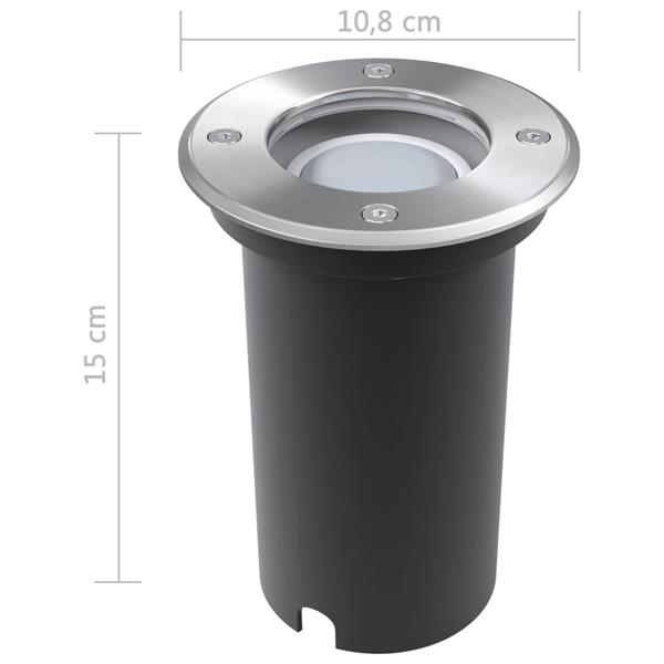 Grote foto vidaxl led grondspots buiten 3 stuks rond tuin en terras verlichting